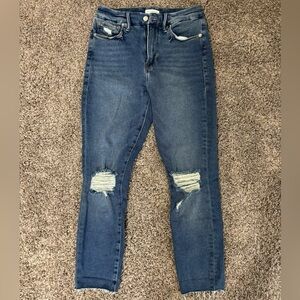 Good American Good Waist Crop Raw Edge, Size 8